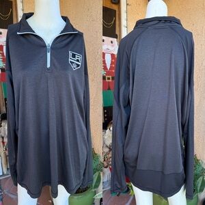NHL LA Kings Men’s Black Quarter-Zip Pullover (XL)